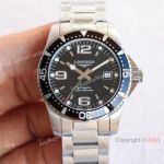Swiss Replica Longines Hydro conquest L3.742.4 TWF Watch Stainless Steel Black Dial